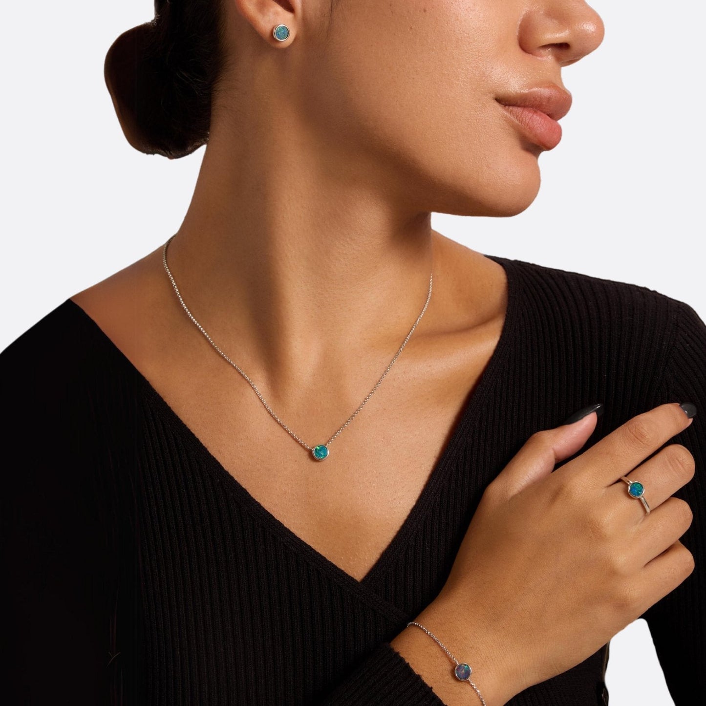 Circle of the Black Opal - Ring | Liberty Angels