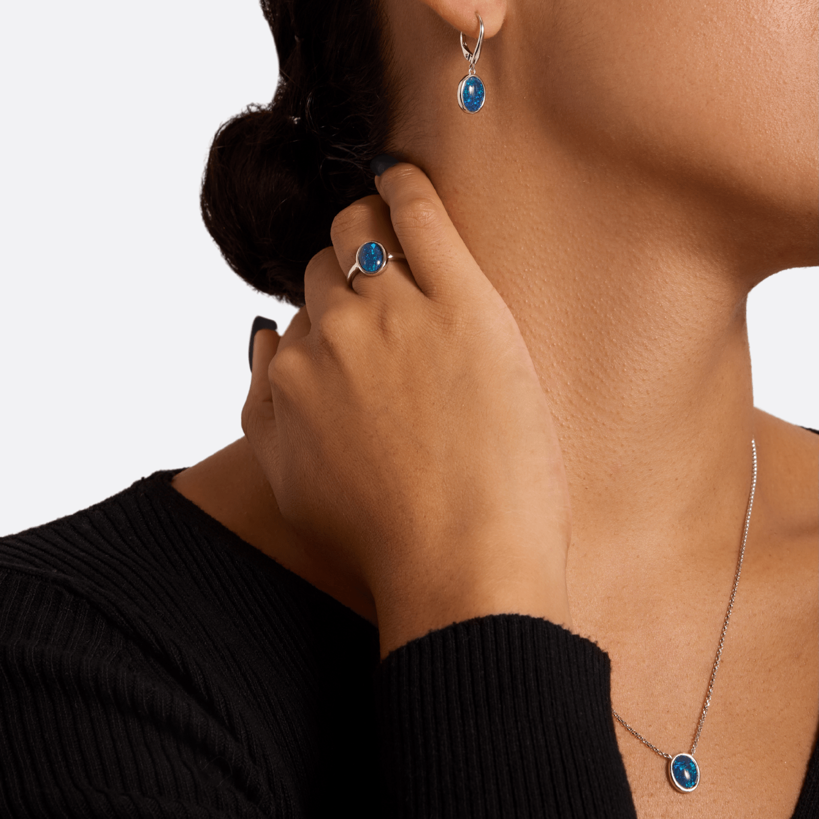 Ellipse of the Black Opal - Ohrring | Liberty Angels