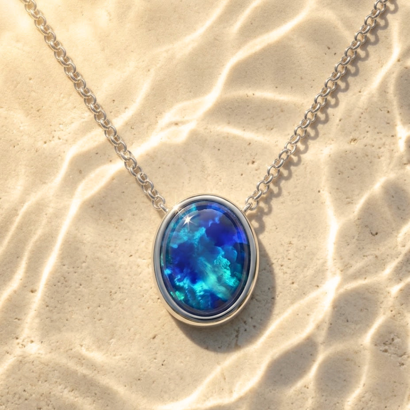 Ellipse of Flame Blue/Green