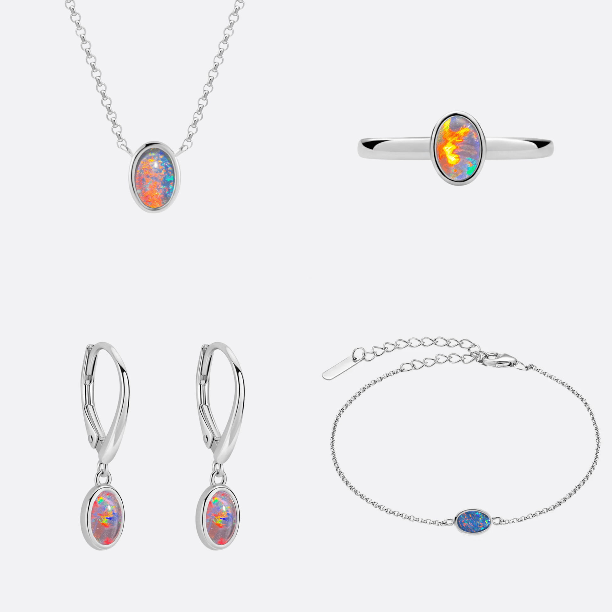 Allure of Flame Red - Komplett - Set - Schmuck - Set | Liberty Angels