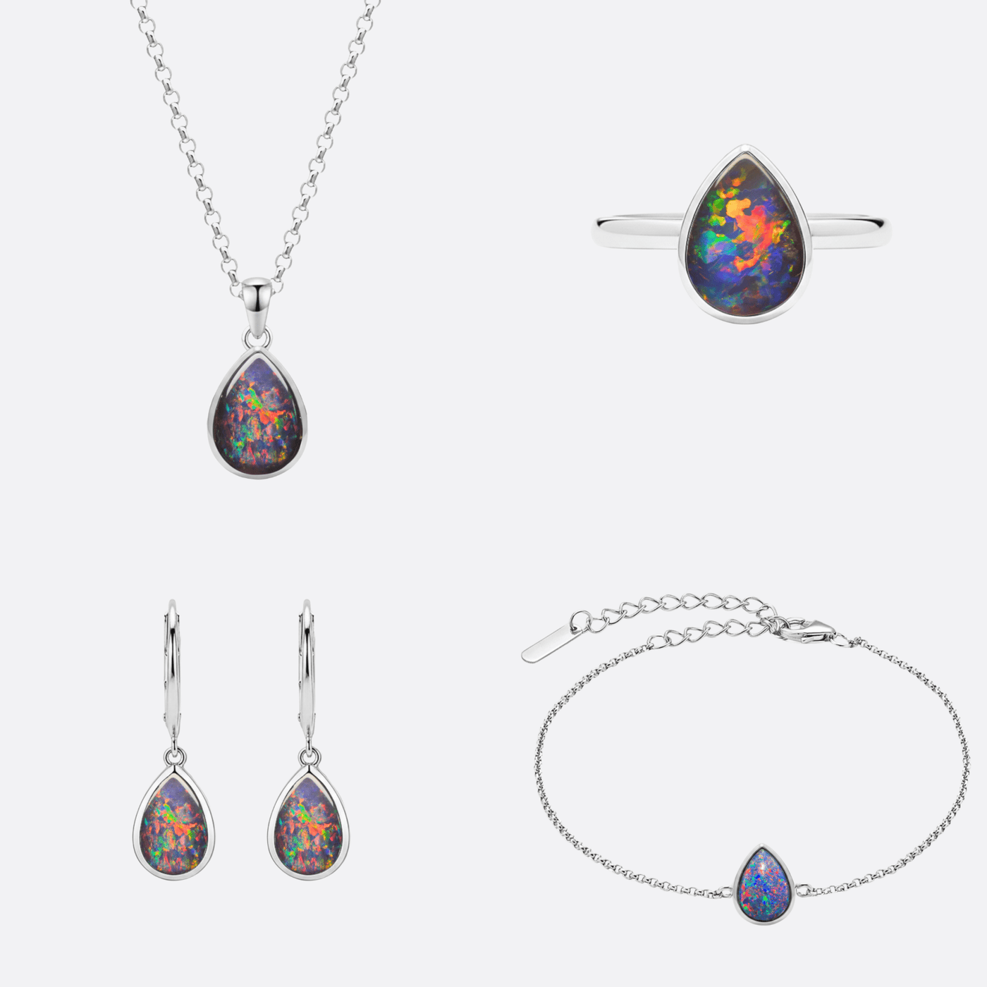 Drop of Flame Red - Komplett - Set - Schmuck - Set | Liberty Angels