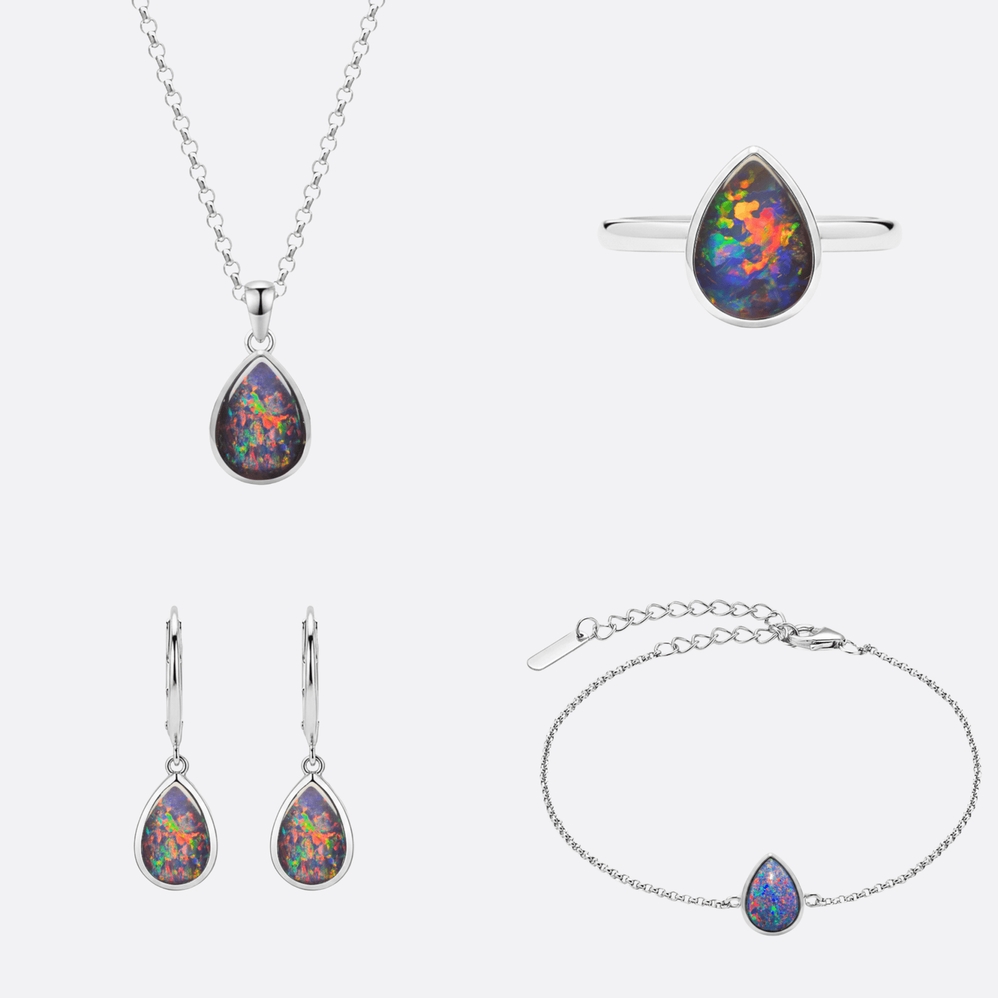 Drop of Flame Red - Komplett - Set - Schmuck - Set | Liberty Angels