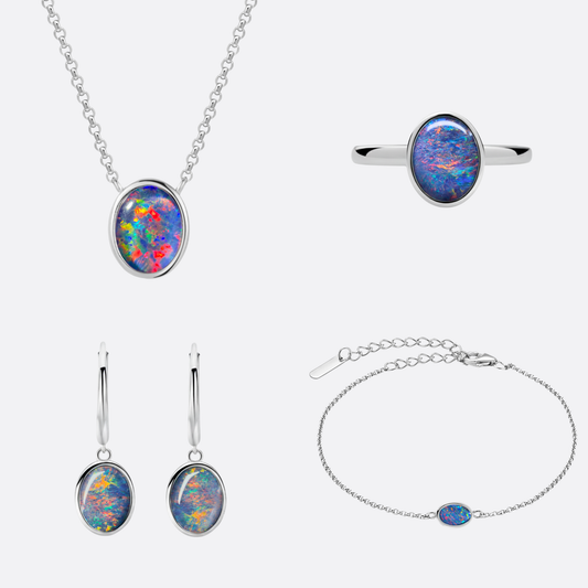 Ellipse of Flame Red - Komplett - Set - Schmuck - Set | Liberty Angels