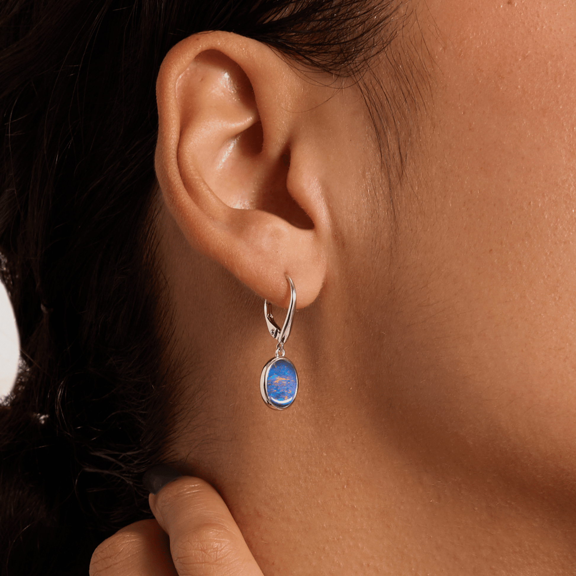 Ellipse of Flame Red - Ohrring | Liberty Angels