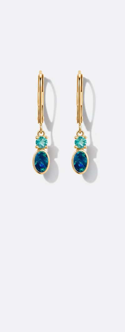 18K Gold | Opal-Ohrringe