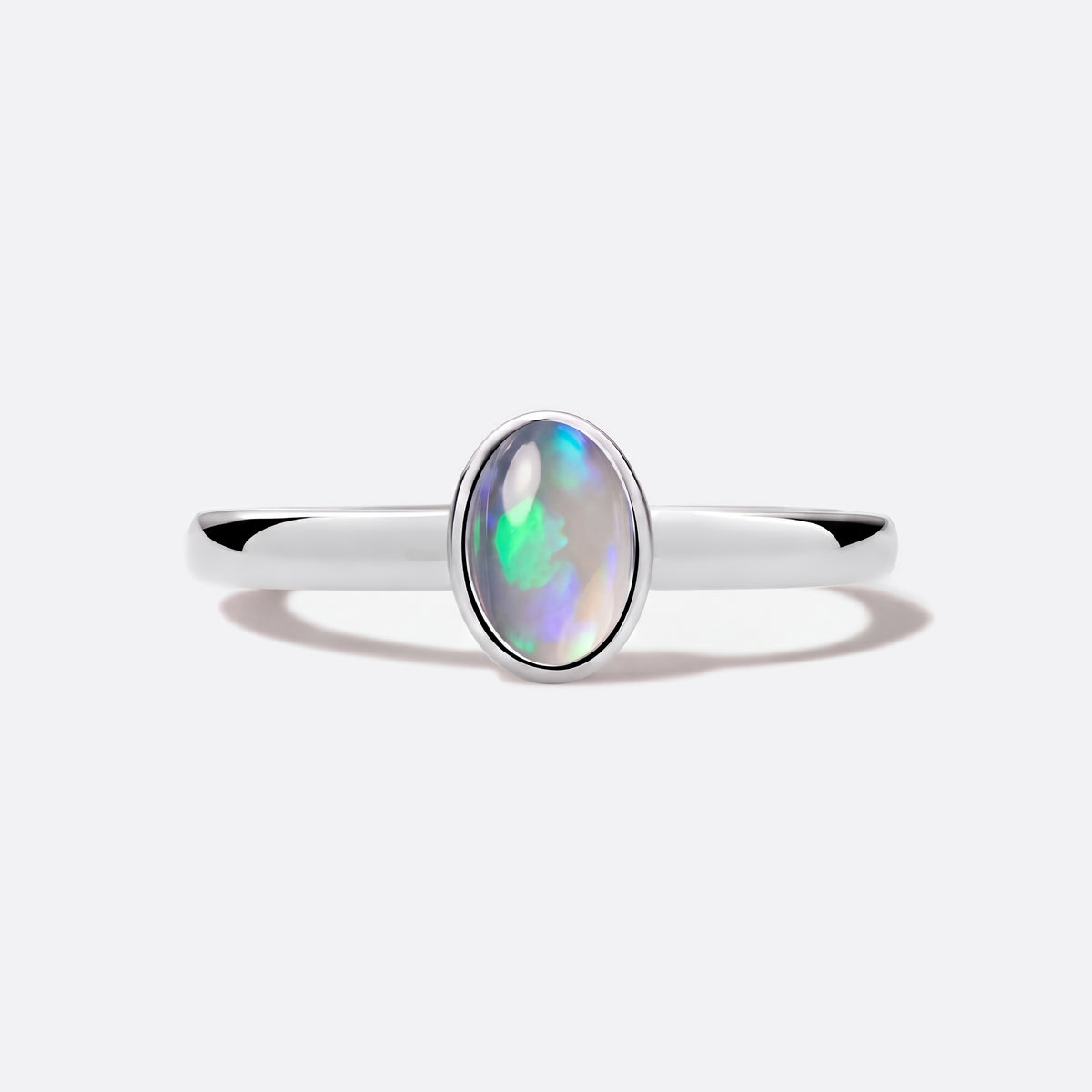 Opal-Ring 925 Silber, Welo-Opal, vorne